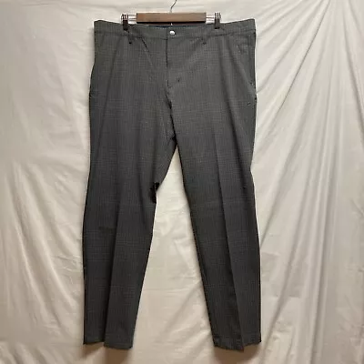 Adidas Golf Pants Mens 42 X 32 Plaid Gray Tapered Ultimate 365 Stretch NWT • $40