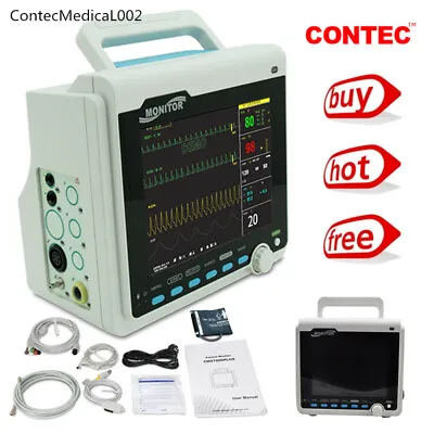 Contec Vital Signs Monitor ECG NIBP SPO2 RESP TEMP PR Patient Monitor CMS6000 • $459