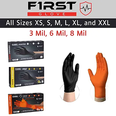 First Glove Nitrile Disposable Gloves Powder Latex Free 3 6 & 8 Mil • $139.99