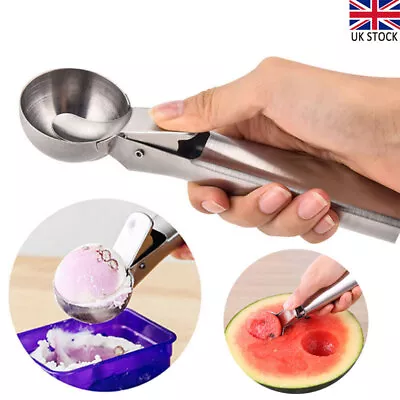 Ice Cream Scoop Stainless Steel For Mash Potato Ice Cream Spoon Ball Hot Scooper • £5.99