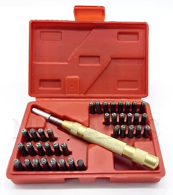 38pc Letter Number Stamping Stamp Tool Set Kit Automatic Metal Punch • $22.99