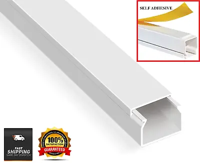 £15.49 • Buy Electrical Cable Trunking Plastic Cable Conduit PVC Wire Cover Mini Trunk White
