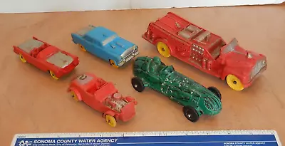 LOT OF 5 VINTAGE ORIGINAL 1950- 60s AUBURN RUBBER VEHICLES MADE IN USA • $9.99