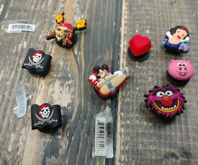 LOT Of 8 - Disney Princess Snow White Mickey Mouse Pirates Shoe Charms Crocs • $17.99