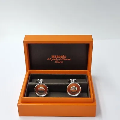 Hermes Ag 925 Sterling Silver Cufflinks • $700