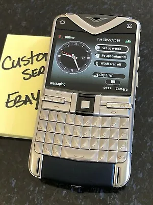 Genuine Vertu Constellation Quest Brushed Stainless Steel Black Super RARE NEW • $1814.99