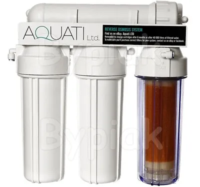 £85.90 • Buy Aquatic 4 Stage RO Reverse Osmosis System DI Resin Chamber 75 GPD Deionization
