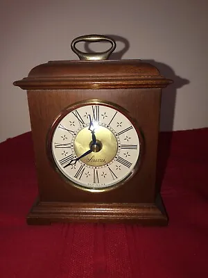 Vintage 6” X 5” Sessions Wooden Carriage Style Clock Battery Comp Says Kienzle • $16.84