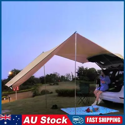 Car Roof Top Tent Awning Anti-UV Camping Tents For Car SUV (Coffee 300x150cm) • $43.79