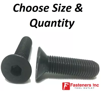 $8.09 • Buy Flat Head Cap Screw Black Oxide Thread Socket- All Sizes (Choose Length & Qty)