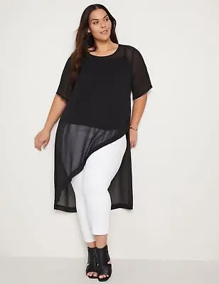 AUTOGRAPH - Plus Size - Womens Tops -  Elbow Sleeve Longline Tunic • £34.58