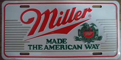 Vintage Miller License Plate Embossed Metal New Old Stock Beer #503 • $17.99
