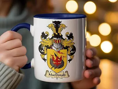 Scottish MacDonald Clan Crest Mug Heritage Emblem Coffee Cup • $21.11