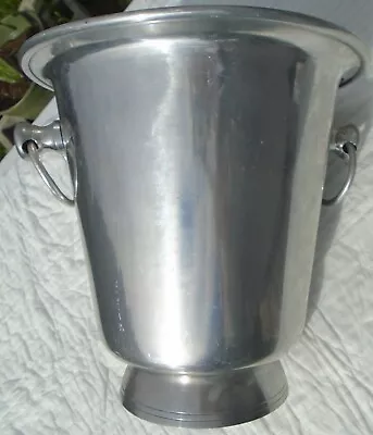 Champagne Ice Bucket Aluminum 2 Ring Handled 9.5” Tall • $14.99