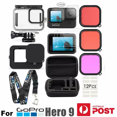 Accessories Kit For GoPro Hero 9 10 11 12 Waterproof  Case Filter Protective • $56.99