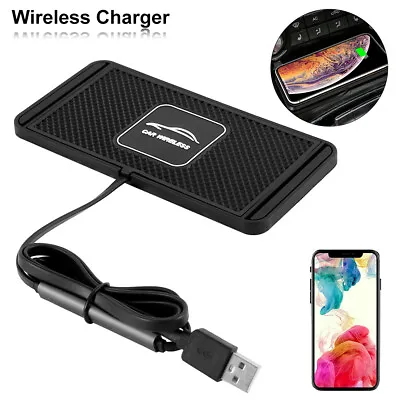 $16.36 • Buy Car QI Wireless Fast Charging Charger Pad For IPhone Mat Non Slip Samsung ††