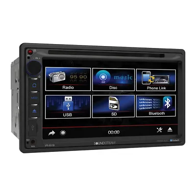 Soundstream Double 2 Din VR-651B DVD/CD/MP3 Player 6.5  LCD Display Bluetooth • $84.90