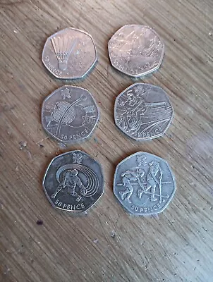Olympic 50p X6 Different 🪙 Coins • £5