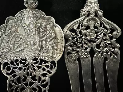 Two Antique 800 Silver Serving Pieces Very Ornate Both Stamped 800 • $24.99