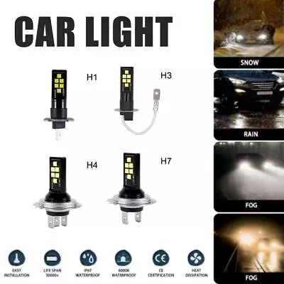 H1-H7 Combo LED Headlight Bulbs Kit 240W 52000LM High Low Beam 6000K Whi FAST • $11.25