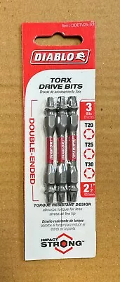 NEW Diablo Torx Drive Bits T20 T25 T30 X 2-1/2  Long Double-Ended - F. Ship • $8.25