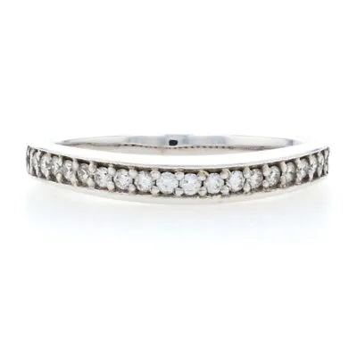 A. Jaffe Diamond Wedding Band - White Gold 14k Round .25ctw Contoured Ring • $399.99