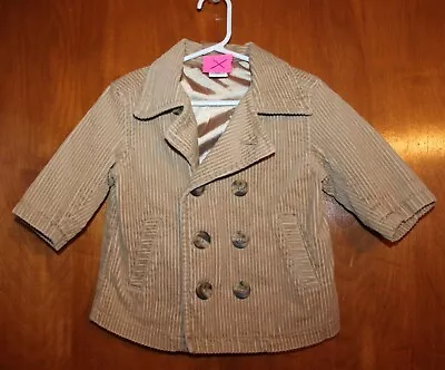 GYMBOREE Boys' 6-12 Month BLAZER JACKET (beige Corduroy; Lined) EUC • $10