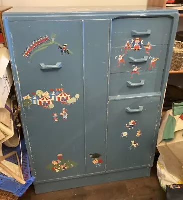 £164.99 • Buy Vintage 1950s/60s G Plan Tall Boy/Wardrobe/Cupboard With Nursery Characters