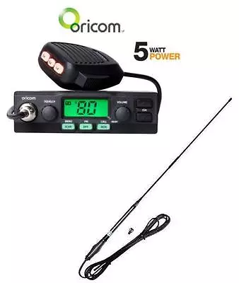 Oricom Uhf028 Uhf Radio 80 Channel  5w+ At870 Uhf Fglass Antenna Pack 6.5db • $248.88