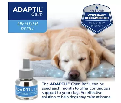 ADAPTIL Calm Home Diffuser With 30 Day 48ml Refill - Dog Calming Remedy • £21.32