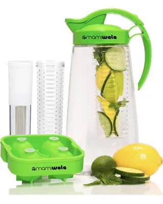 WATER PITCHER Fruit Tea Infusion Flavor Infuser For Cold Beverage Ice Ball Tray • $24.99