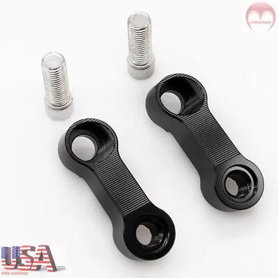 Motorcycle Mirror Extender Riser Extension Bracket Black 10mm M10 Fit For Honda • $15.99