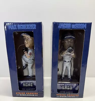 NY Mets SGA 2022: Jacob DeGrom & Max Scherzer Strikeout Counter Bobblehead Set • $39.99