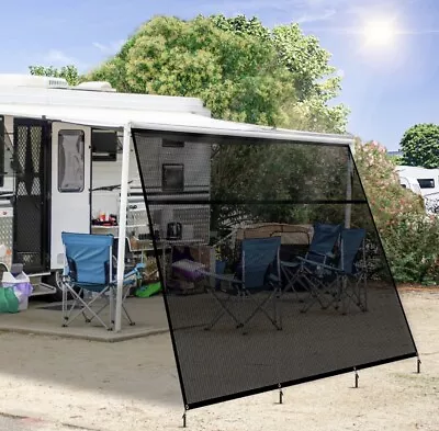 RV Awning Sun Shade Screen 15’x9’ With Heavy-Duty Zipper-NEW!! • $69.99