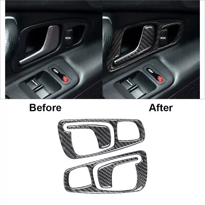 4Pcs Carbon Fiber Interior Door Handle Cover Trim For 2000-2009 Honda S2000 • $18.51