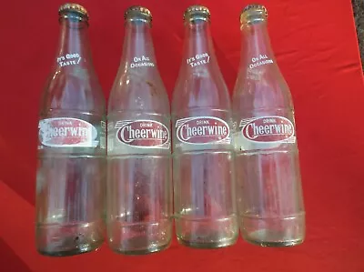 $24.99 • Buy Vintage Glass Cheer Wine Bottles Old Collectible Bottle 12 Oz Ounce Cola Rare