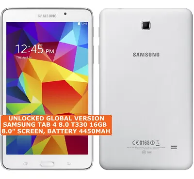 SAMSUNG GALAXY TAB 4 8.0 T330 16gb Quad-Core 8.0inch Wi-Fi GPS Android Tablet Pc • $161.99