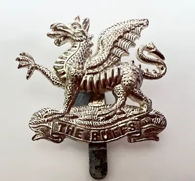 1950's Buffs Royal East Kent Regiment Silver Plated Cap Badge 47 X 39 Mm • £20