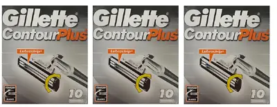 Gillette Contour Plus Razor Blades 30 Cartridges - FITS ALL ATRA RAZORS • $50.57