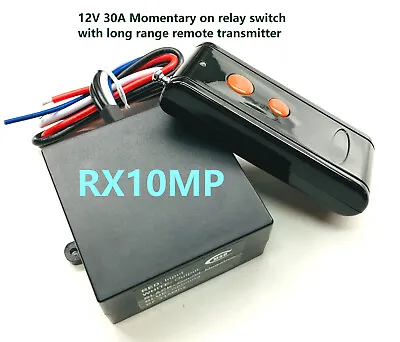 MSD-INC 12V 30A MOMENTARY ON Long Range RF Remote Control Relay Switch RX10MP • $20.50