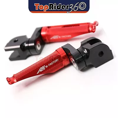 RED Front Foot Pegs 25mm Lower Shinobi For Suzuki DL 650 V-Strom 04-21 20 19 18 • $47.94