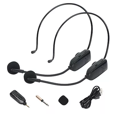 2.4g Head-mounted Wireless Microphone Plug Play Mic System With Receiver UK • £12.59