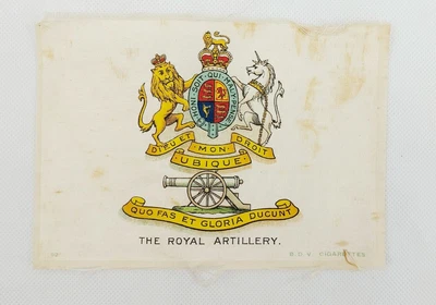 £40 • Buy WW1 BDV Cigarettes Silk Postcard – The Royal Artillery