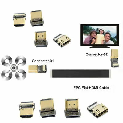 CY CYFPV Micro HDMI Video Mini Adapter 5cm-80cm FPC Ribbon Flat  Cord  1080P • $4.68