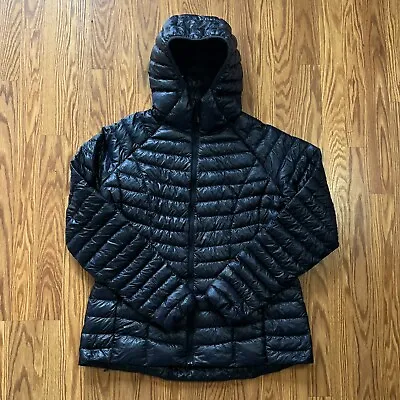Womens Mountain Hardwear Ghost Whisperer 850 Down Fill Hoody Puffer Jacket Sz XL • $120