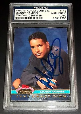Red Sox 555 Home Runs PSA DNA Rc Manny Ramirez Auto 1992 Rookie Signed Autograph • $350