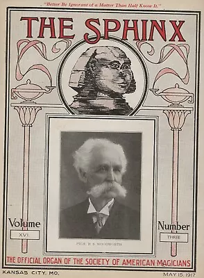 The Sphinx Magazine 1917 May 15th Vol. XV1  No.3 Magician Magic Vintage • $12.95