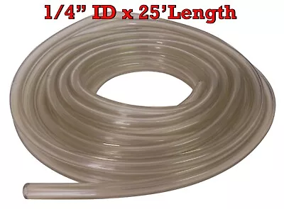 1/4  ID X 25' Clear Fuel Gas Line Hose Roll For Go Kart Motorcycles ATV Choppers • $27.96