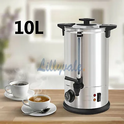 £94.99 • Buy 10 Litre Electric Stainless Steel Catering Water Boiler Tea Urn Commercial