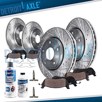 Front Rear DRILLED Rotors Ceramic Brake Pads For 1998 - 2002 Mercedes-Benz E430 • $188.49